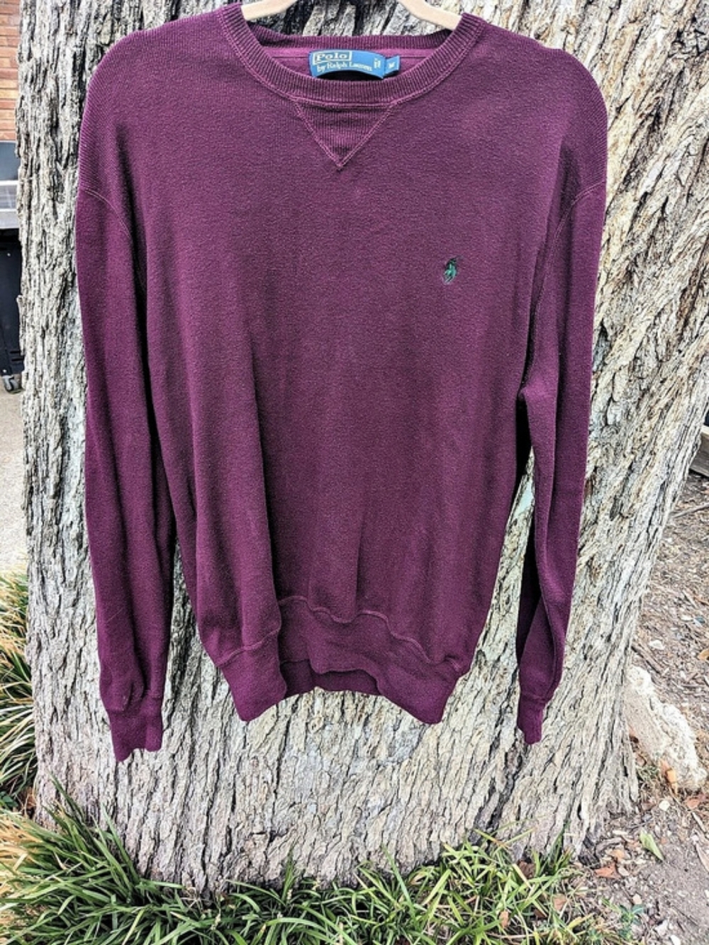 Polo Ralph Lauren Pima Cotton Crewneck Sweater Purple Medium